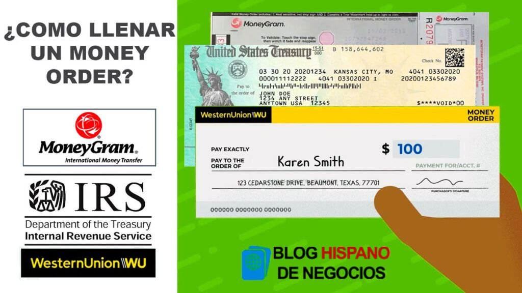 Como llenar un Money Order correctamente para enviar dinero
